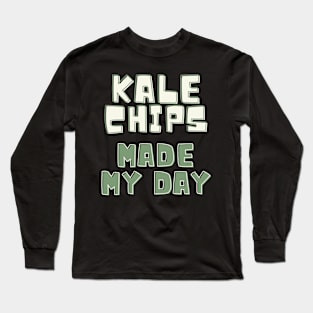 Grünkohlchips machten meinen Tag Long Sleeve T-Shirt